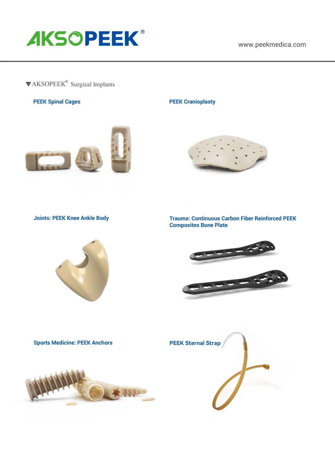 AKSOPEEK Medical Implant-Grade PEEK Material