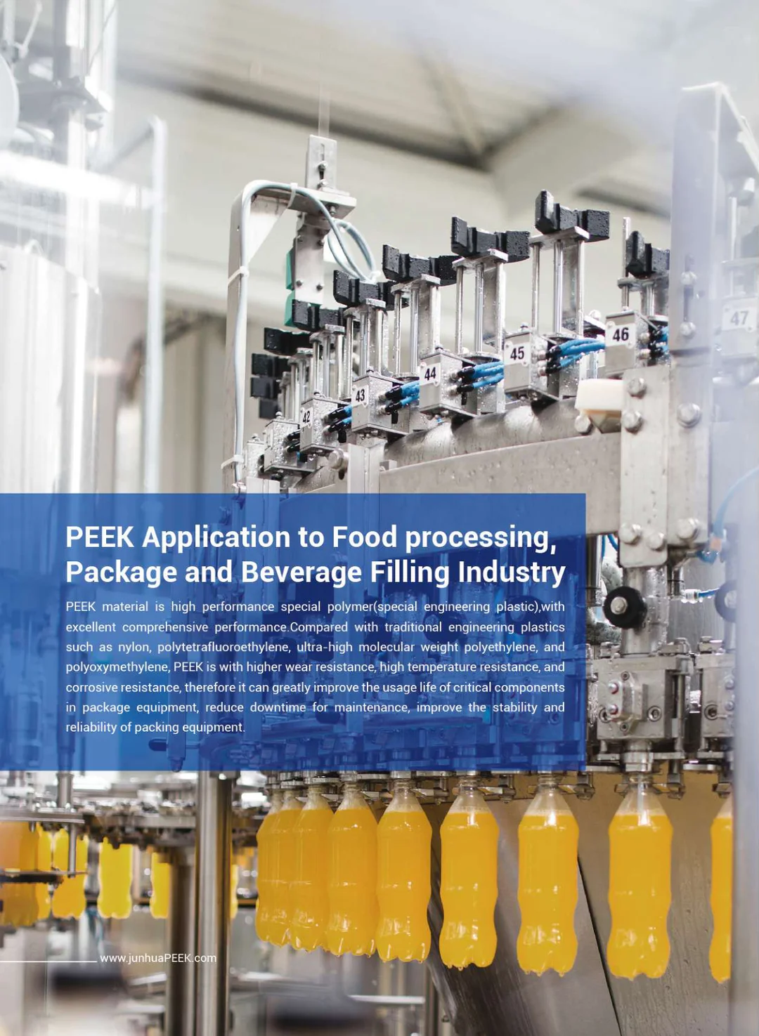 Peek Is Used In Food Processing, Packaging And Beverage Filling